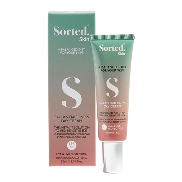 Sortedskin 5 IN 1 ANTI-REDNESS DAY CREAM SPF50 Dieninis apsaginis kremas nuo paraudimų, Violetaeshop